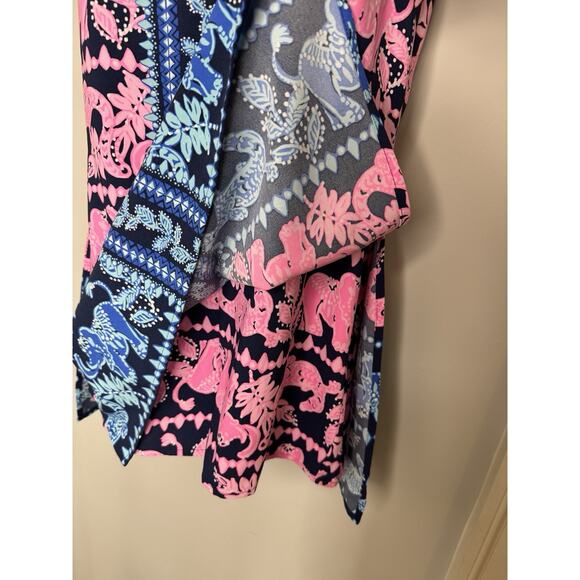Lilly Pulitzer Blanca Stretch Romper Sz 2 High Tide Perfect Colorful Preppy - Picture 6 of 16